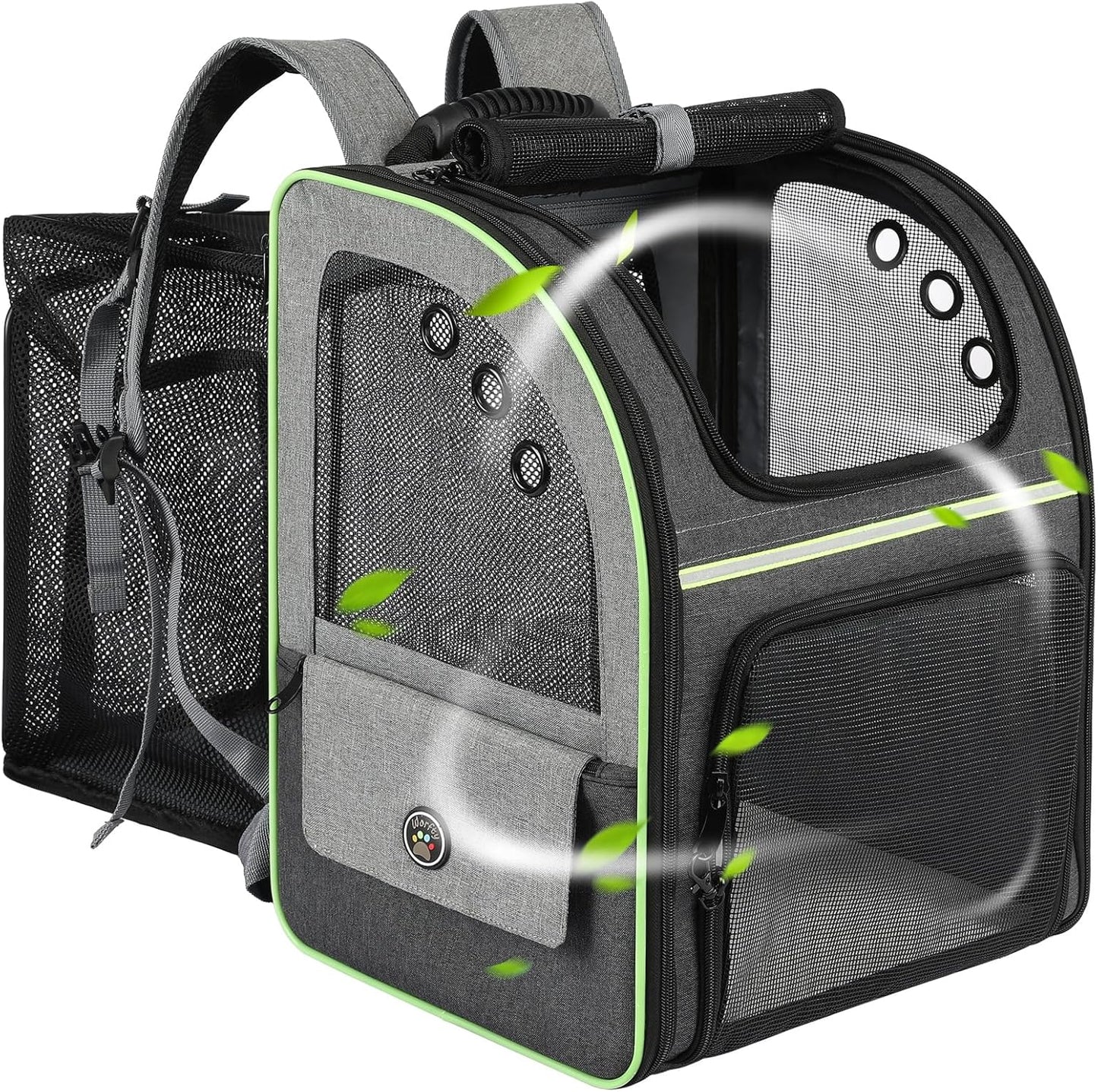 Cat Carrier Backpack, Large Cat Backpack Carrier Soft, Expandable Airline Approved Cat Carrier for Small Dogs Puppies Medium Cats Suitable for Hiking/Camping