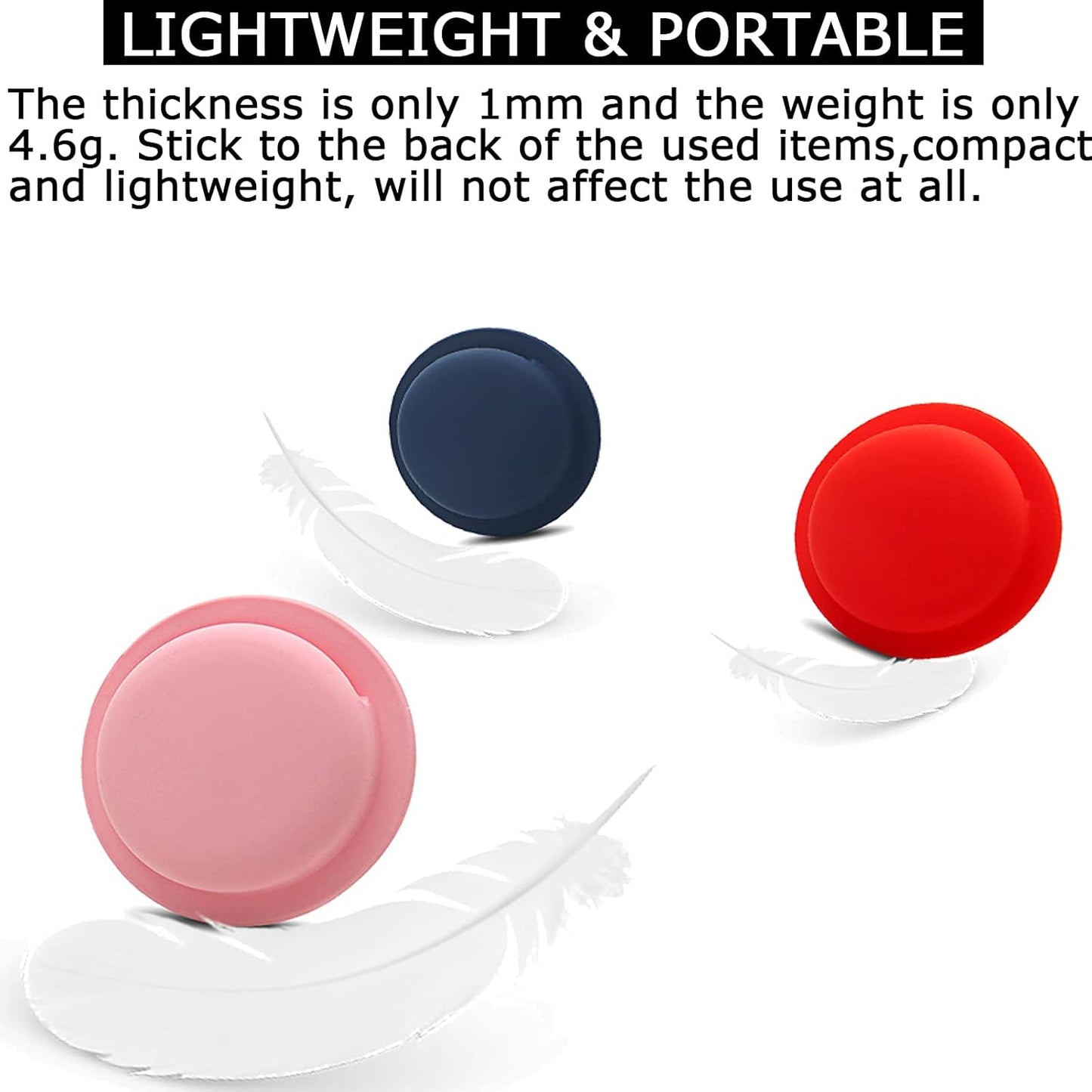 Soft Silicone for Apple Airtag Case for Apple Air Tag Holder Adhesive Sticker,Protective Air Tag Case for Kids & Dogs Collar 4 Pack[4 Black]