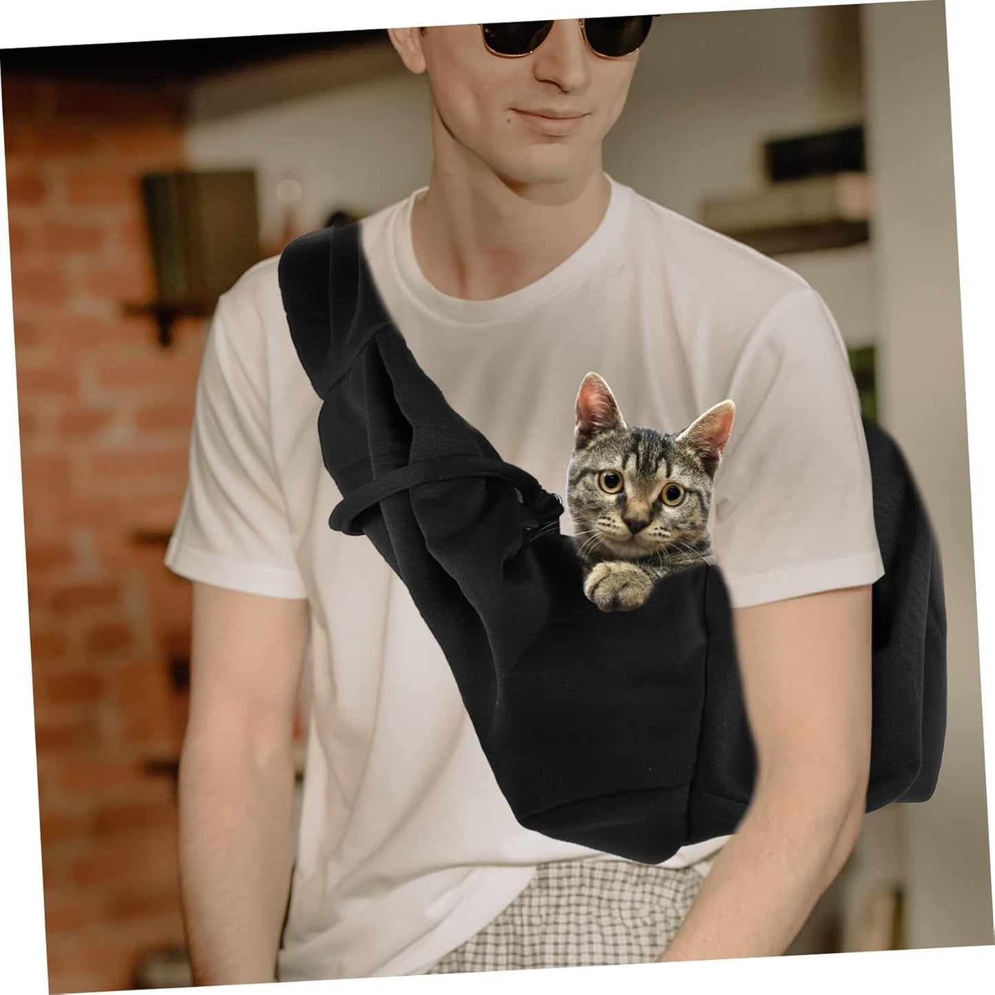 Pet Carrier Bag Outdoor Dog Backpack Pet Sling Bag Polyester Cat Carrying Pouch Breathable