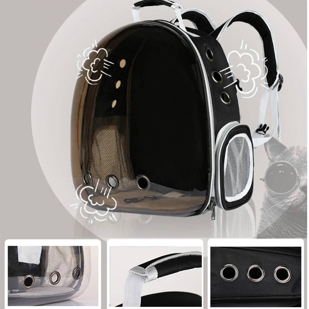 Portable Travel Carrier Backpack Transparent Pet Bag for Cats Dogs Supplies Outgoing Walking Breathable Bag for Pet Products