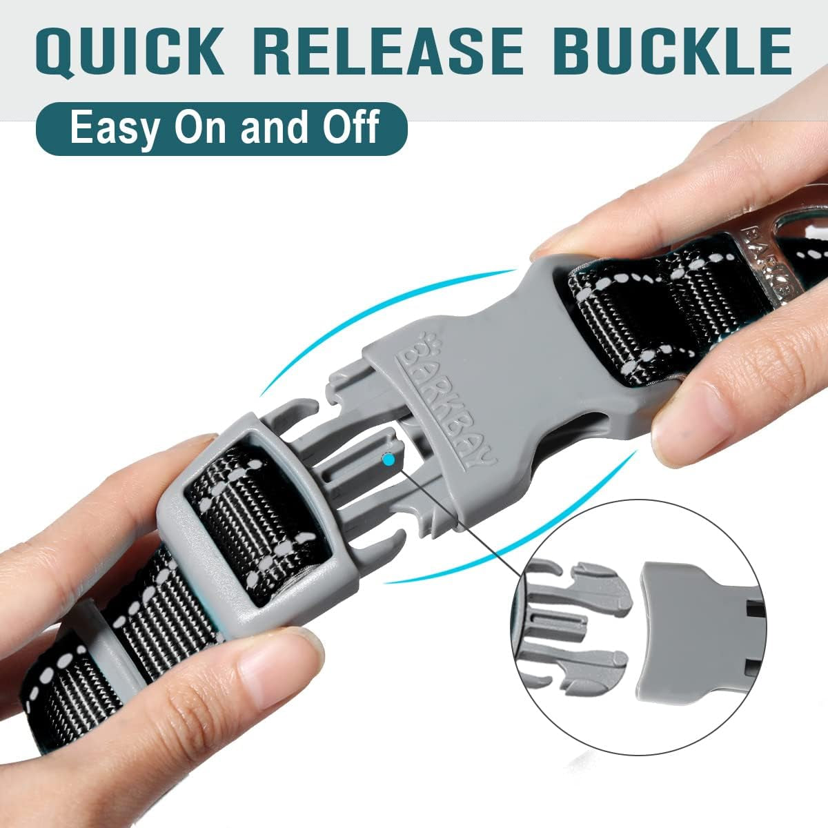 Dog Collar for Medium Small Large Dogs Reflective with Leash,Collar and Leash for Dogs,Soft Neoprene Padded 2 Pack(Black,M)