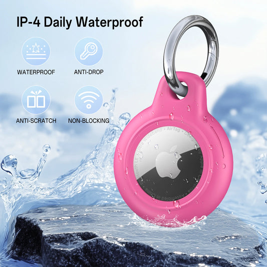 For Apple Air tag Case IP4 Daily Waterproof Holder with Keychain Protective Shell AntiDrop Cover For Airtags Pet Dog Cat Collar
