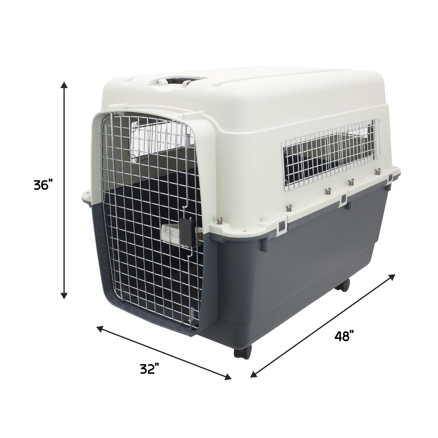 Airline Approved Plastic Dog Kennel with Wheels, Xxx-Large