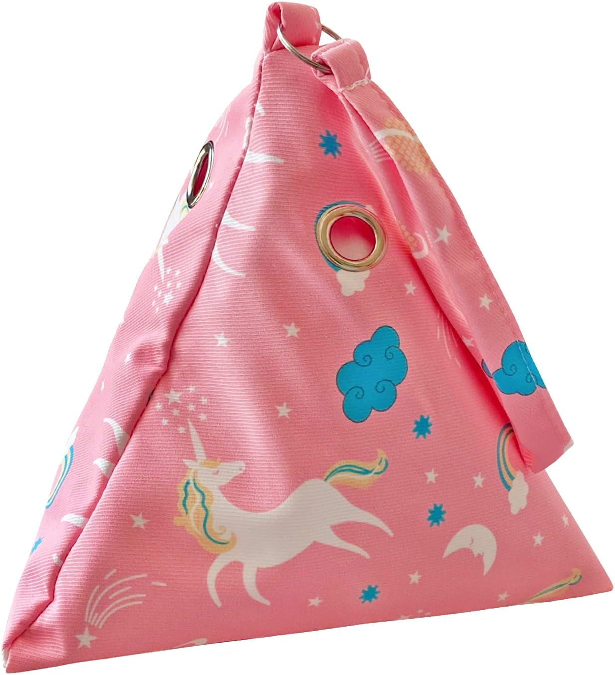 Handmade Sugar Glider Bonding Pouch Hamster Carrier Bag Small Animal Portable Travel Bag Breathable Vent for Squirrel Rat (Pink with Canvas Inner)