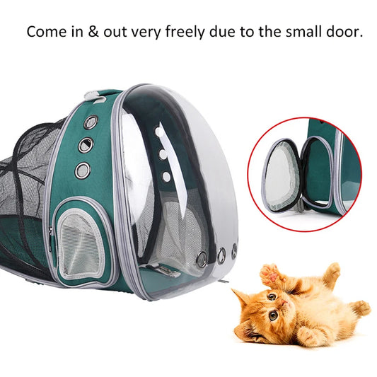 Astronaut Portable Cat Travel Bag, Breathable Space Capsule, Expandable Transparent Carrier, Pet Backpack for Dog, High Quality