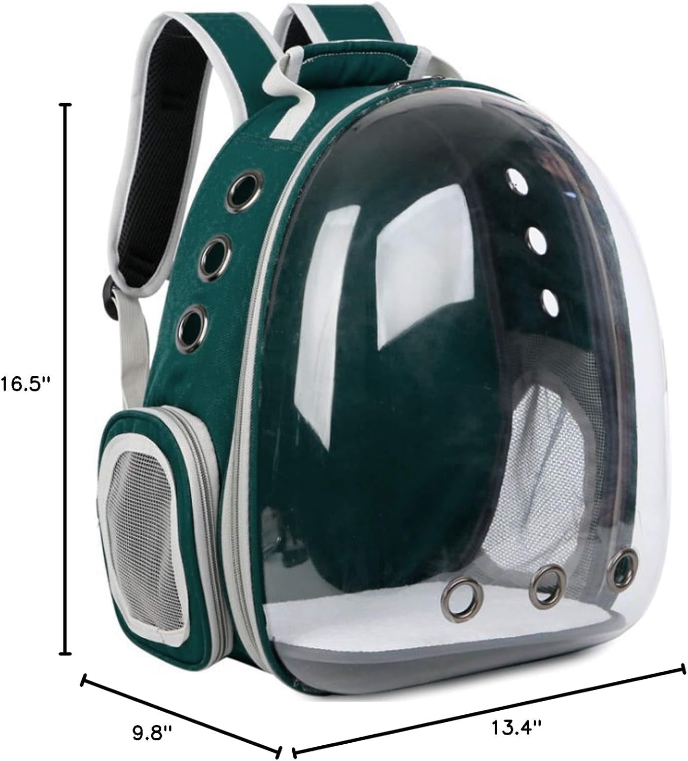 Carrier Bag - Premium Transparent Bubble Capsule Pet Carrier for Small, Medium Cats - Airline Approved Cat Bubble Backpack with Removable Mat, Side Pocket and Adjustable Straps