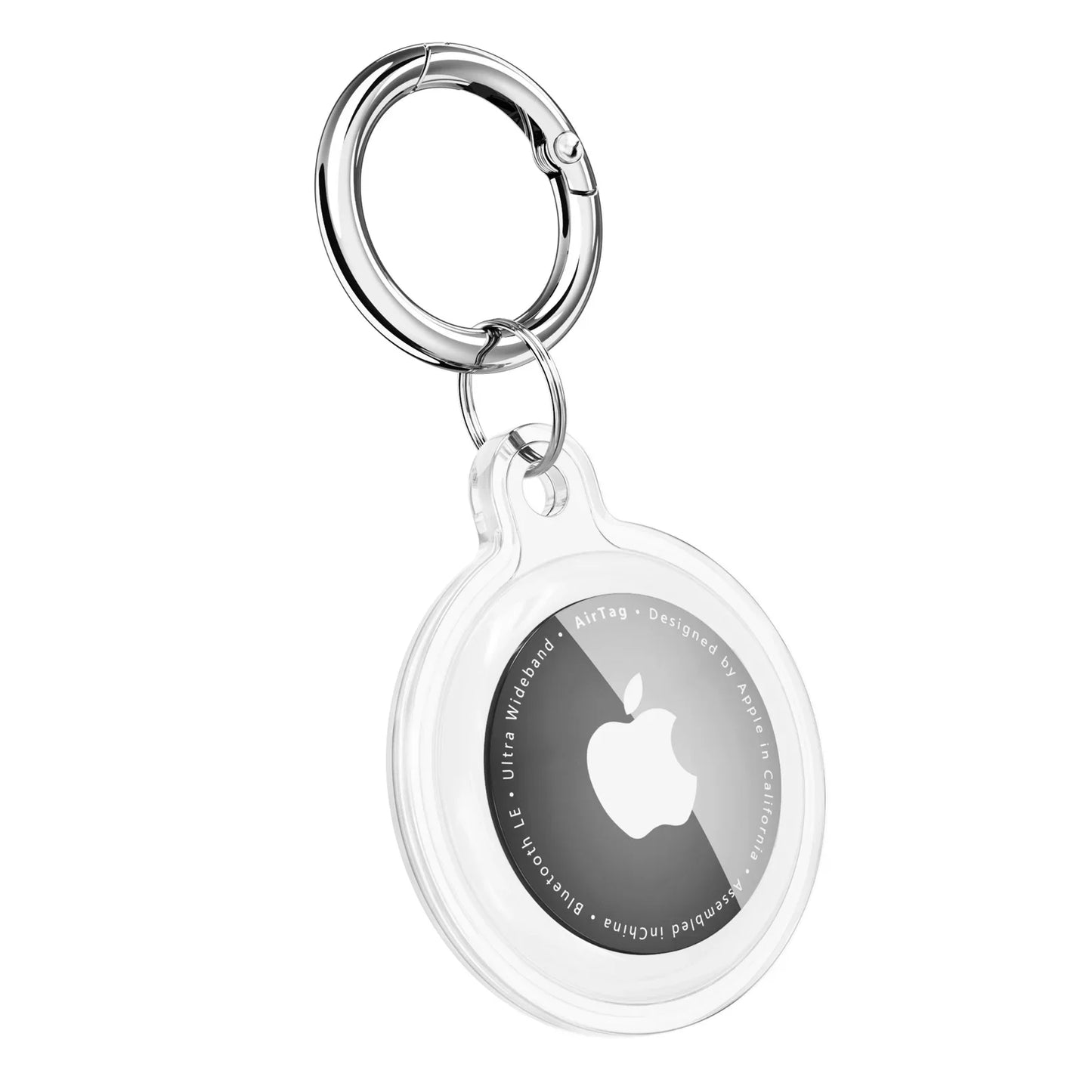 Full Cover Case For Apple Airtag Transparent Waterproof TPU Shell With Anti-lost Keychain Dog Cat Pet Collar Tracker Protective