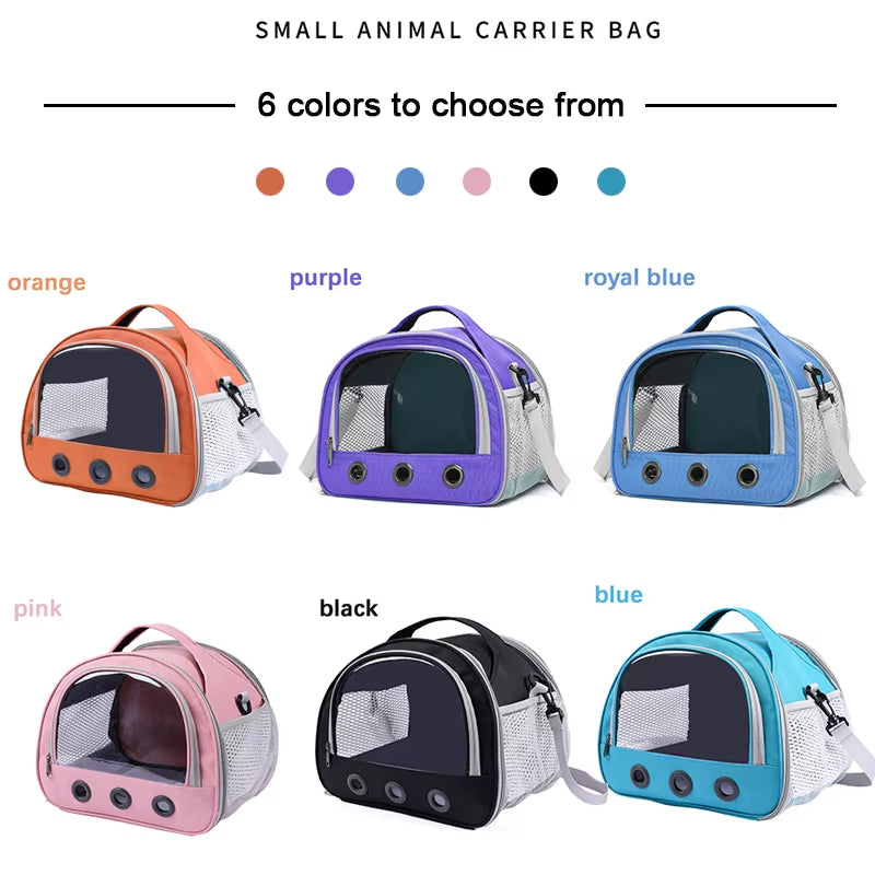 Foldable Cat Dog Bird Rabbit Carrier Bag with Thick Cotton Cushion Pet Aviation Backpack Anti-Suffocation Portable Travel Bag